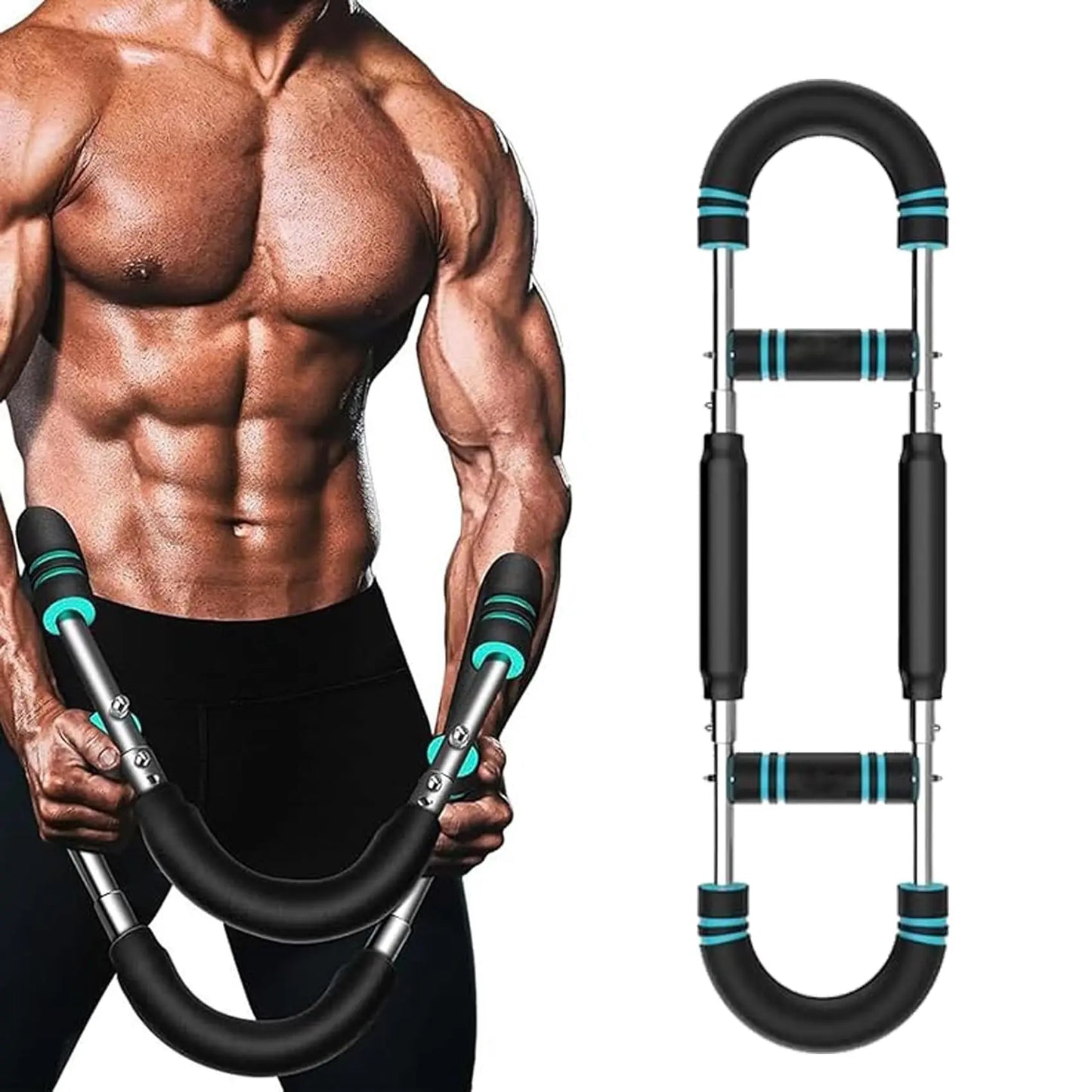 Adjustable Arm Trainer with Resistance Bands Detachable Chest Expander for Upper Body Strength Training Home Gym Equipment